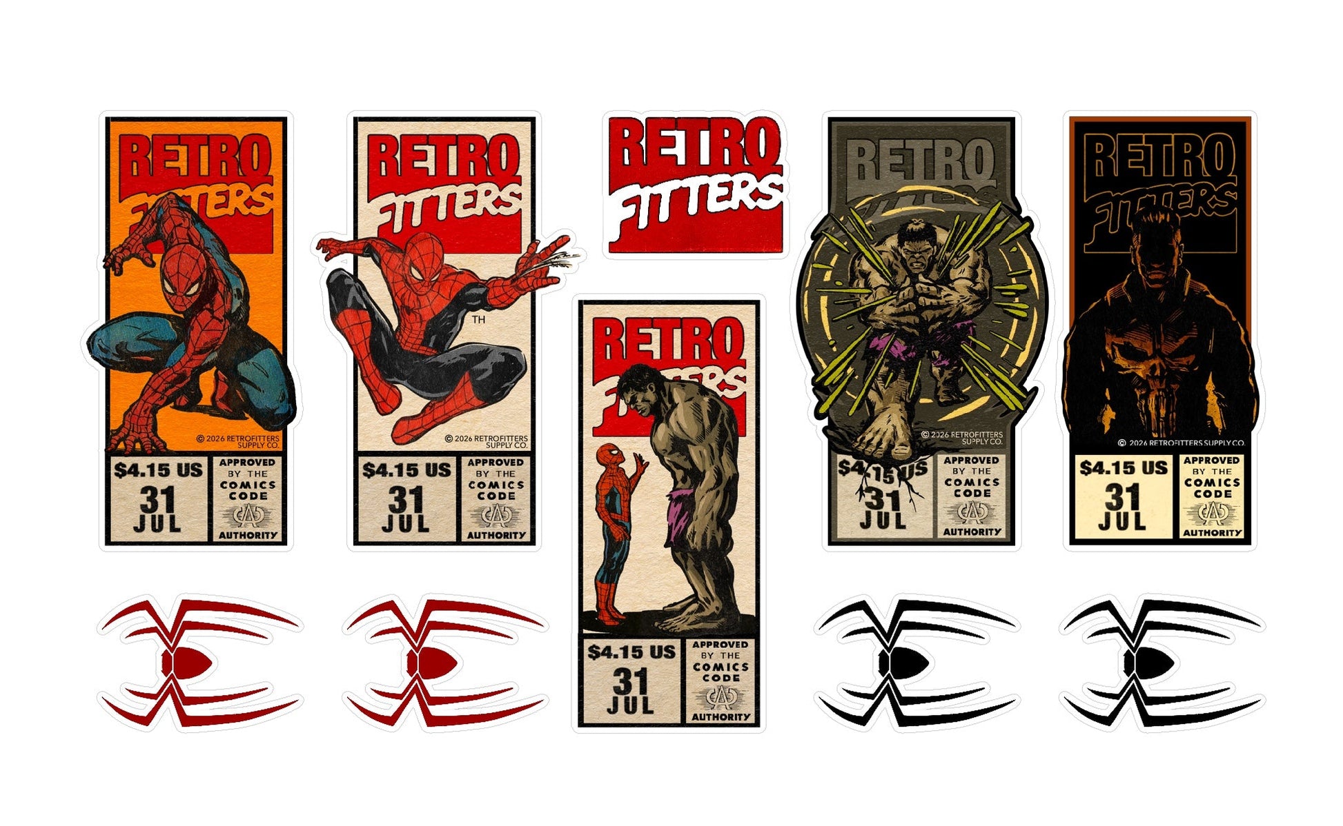 Corner Box sticker sheet