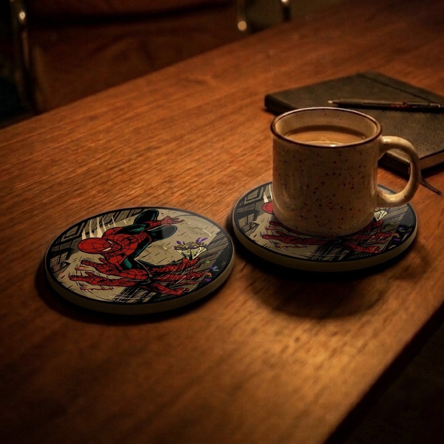 With Great Loss Comes Greater Purpose! coaster on desk
