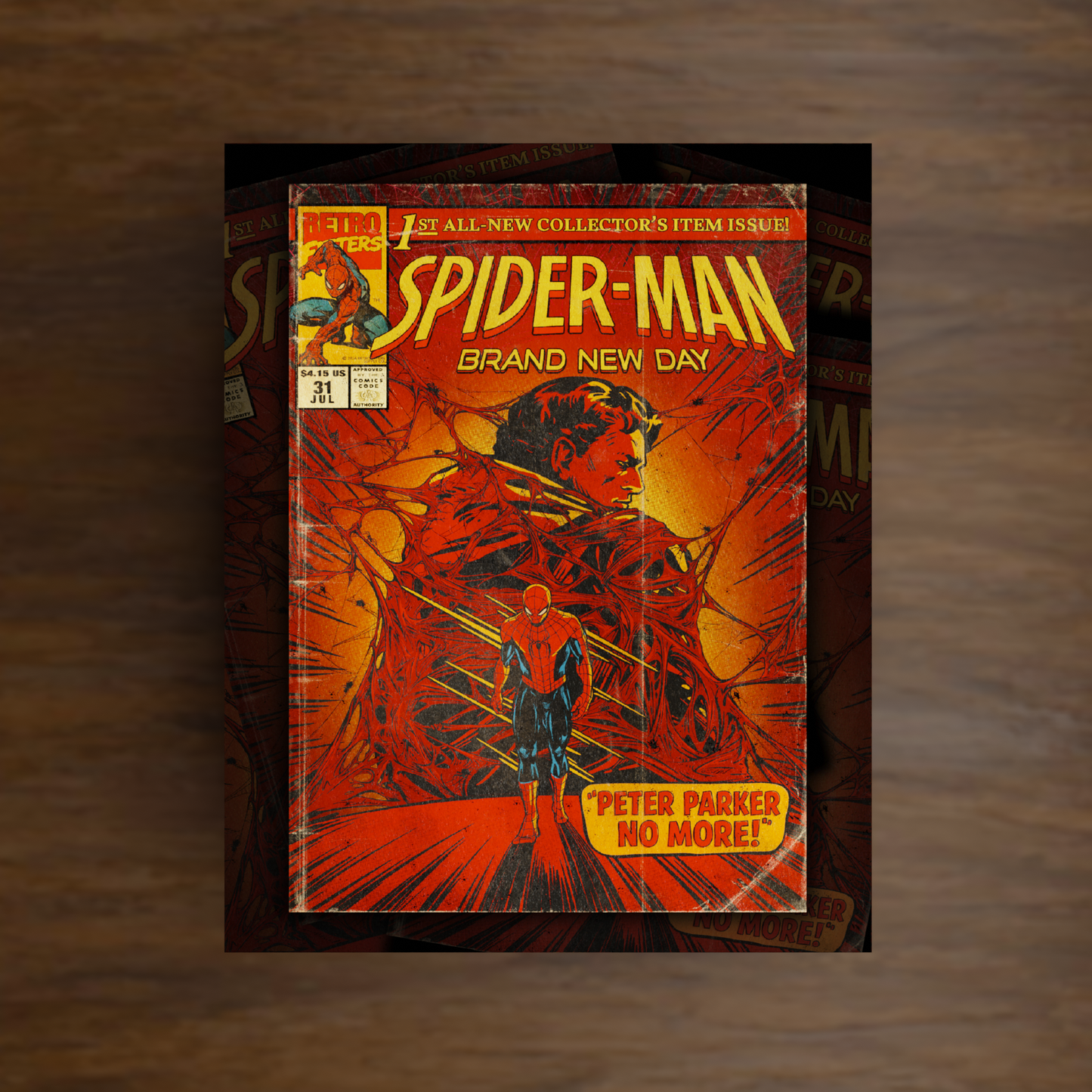 Peter Parker No More! metal print front view