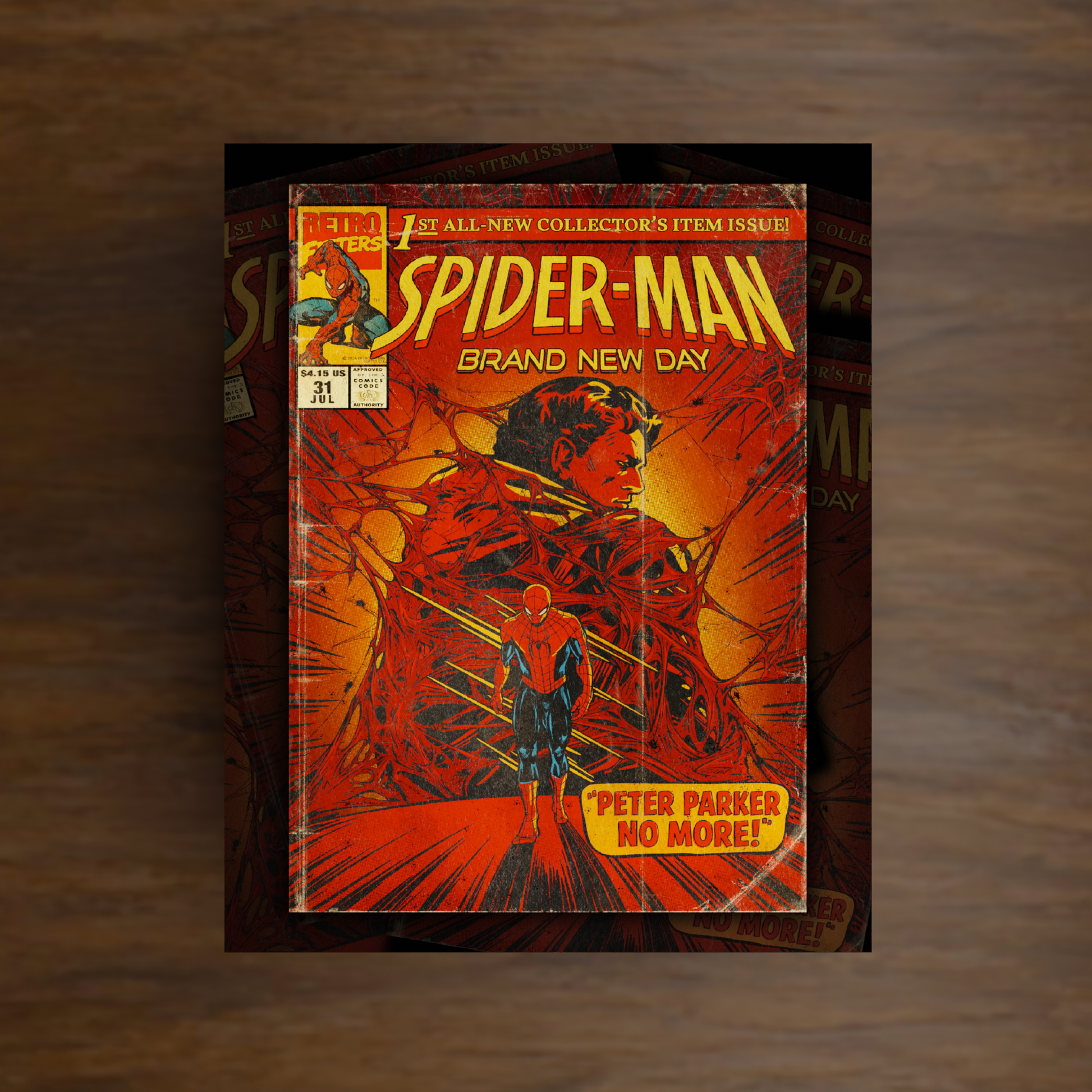 Peter Parker No More! metal print front view